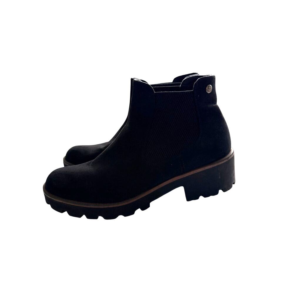 Rieker Amalia Ankle Chelsea Boot Black Suede Lug Sole 40 US 8.5/9 Whimsigoth